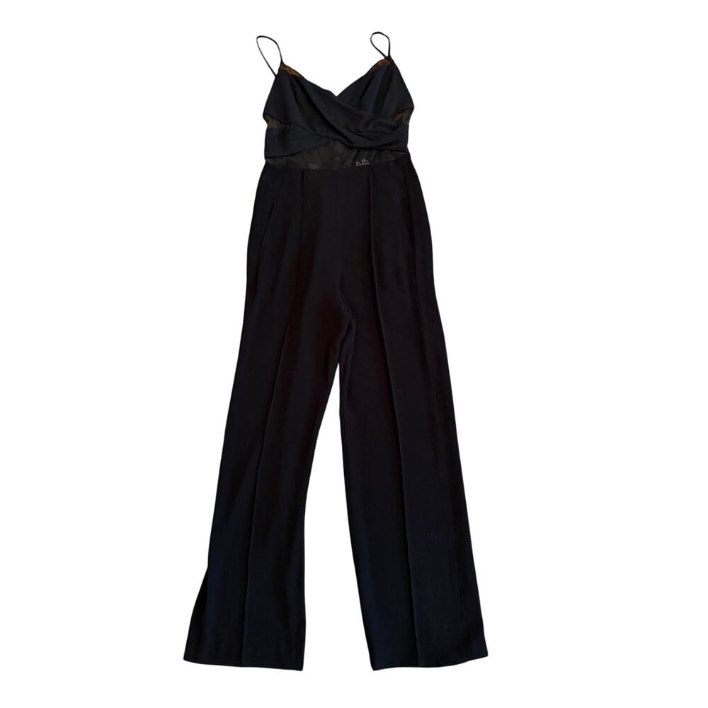 Noam Hanoch Annabella Black w/Lace Jumpsuit Made in USA - Size 6